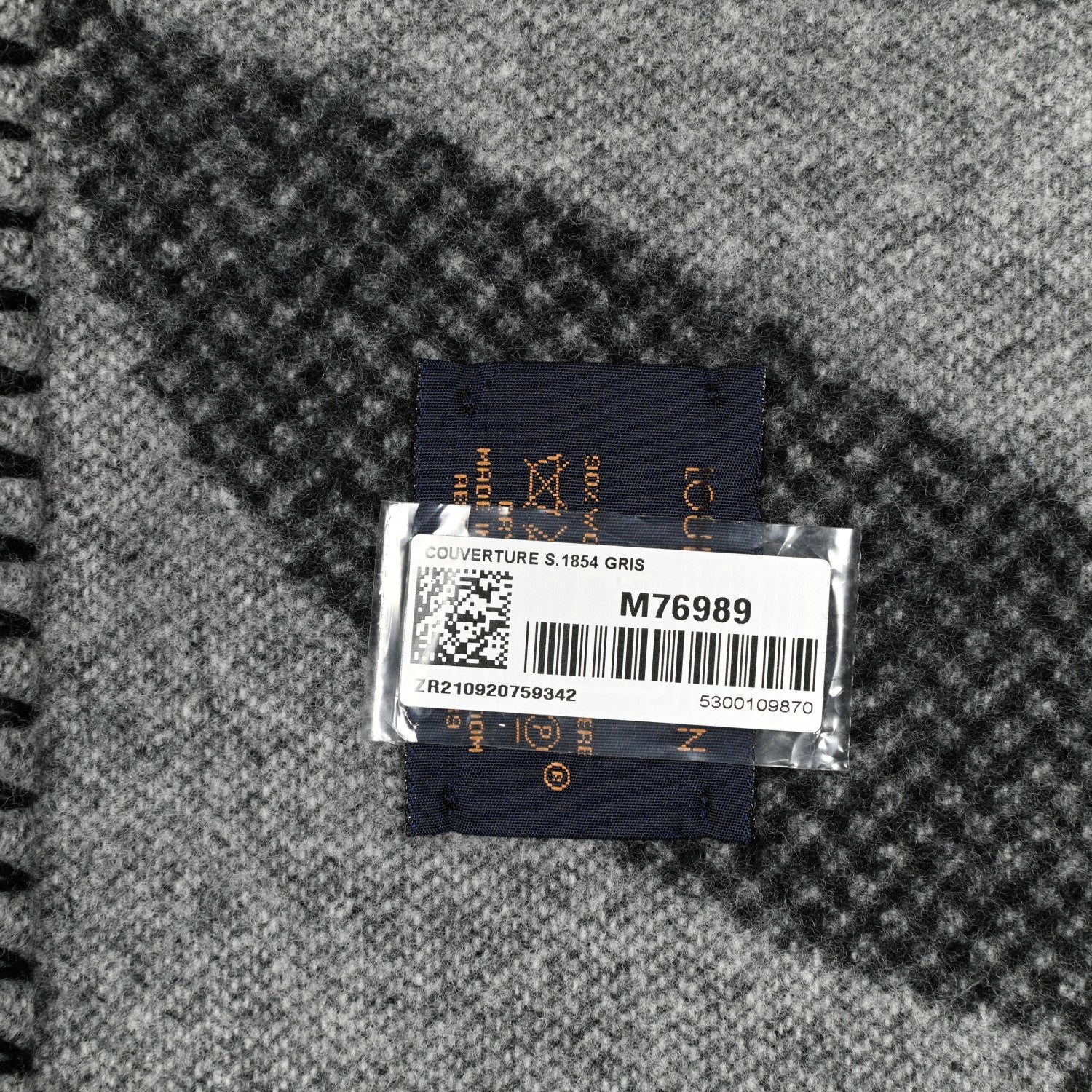 Louis Vuitton Wool Cashmere Jacquard Since 1854 Blanket Grey 3 of 3