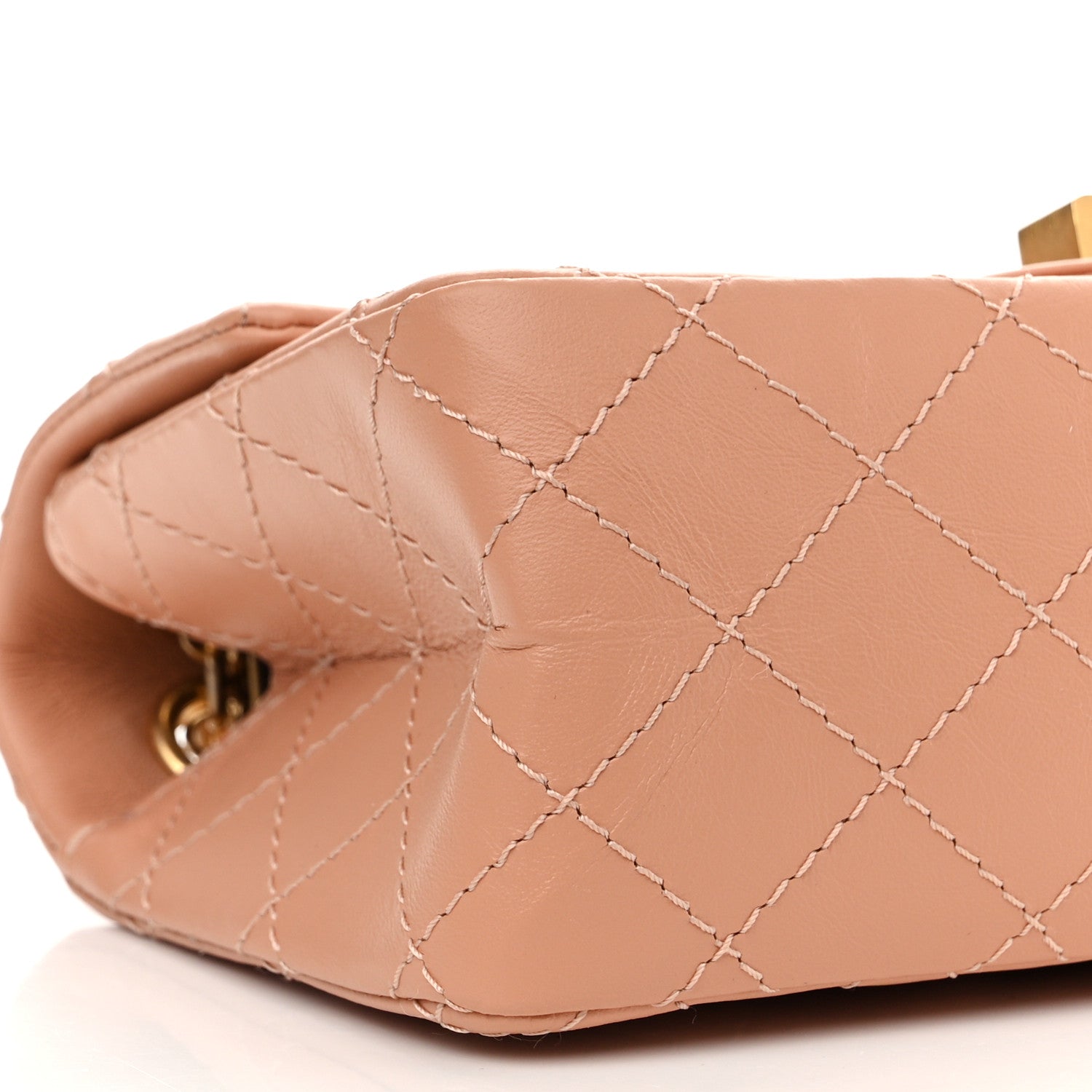 Chanel Aged Calfskin Quilted 2.55 Reissue Mini Flap Beige 9 of 11