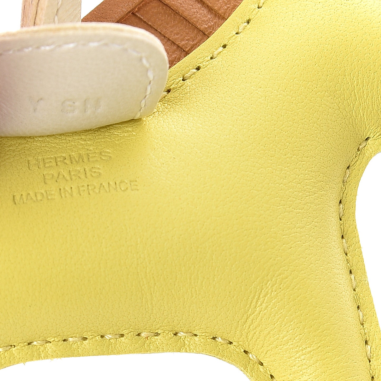 Milo Lambskin Grigri Rodeo Horse Bag Charm PM Lime Sesame Craie