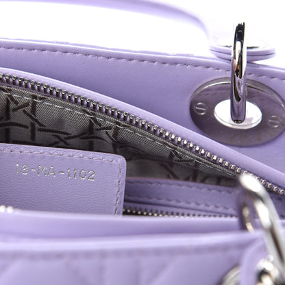 Christian Dior Lambskin Cannage Medium Lady Dior Purple 10 of 11