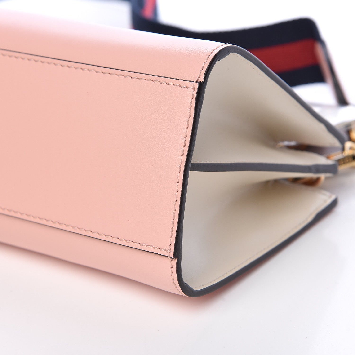 Gucci Nappa Bamboo Web Mini Nymphaea Top Handle Bag Perfect Pink Mystic White 10 of 10
