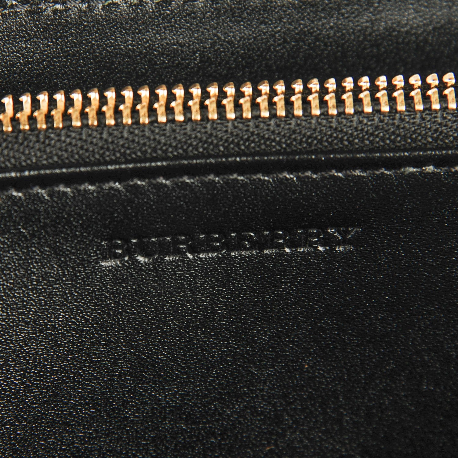 Burberry Haymarket Check Calfskin Elmore Zip Around Wallet Black 5 of 8