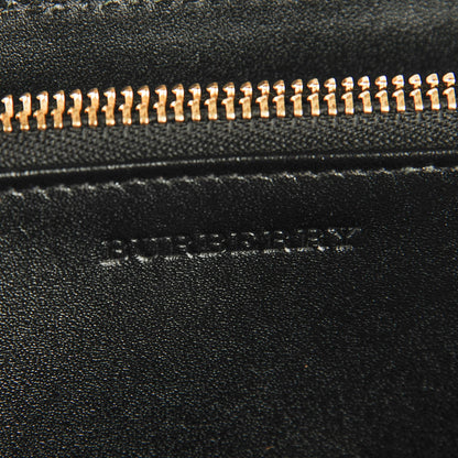 Burberry Haymarket Check Calfskin Elmore Zip Around Wallet Black 5 of 8