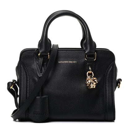 Alexander McQueen Pebbled Calfskin Mini Padlock Tote Black 1 of 10