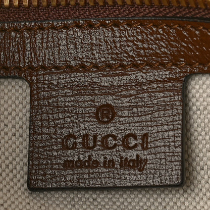 Gucci GG Supreme Monogram Azalea Calfskin Horsebit 1955 Duffle Bag Beige Ebony Brown Sugar 6 of 9