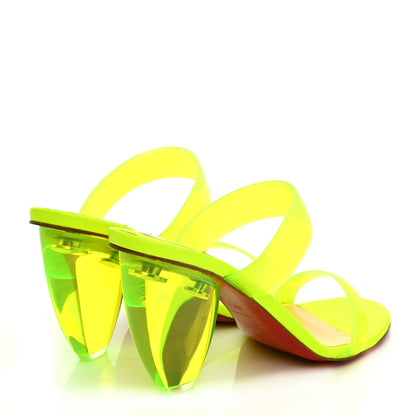 Christian Louboutin PVC Ovida 85 Slide Sandals 38.5 Yellow 4 of 9