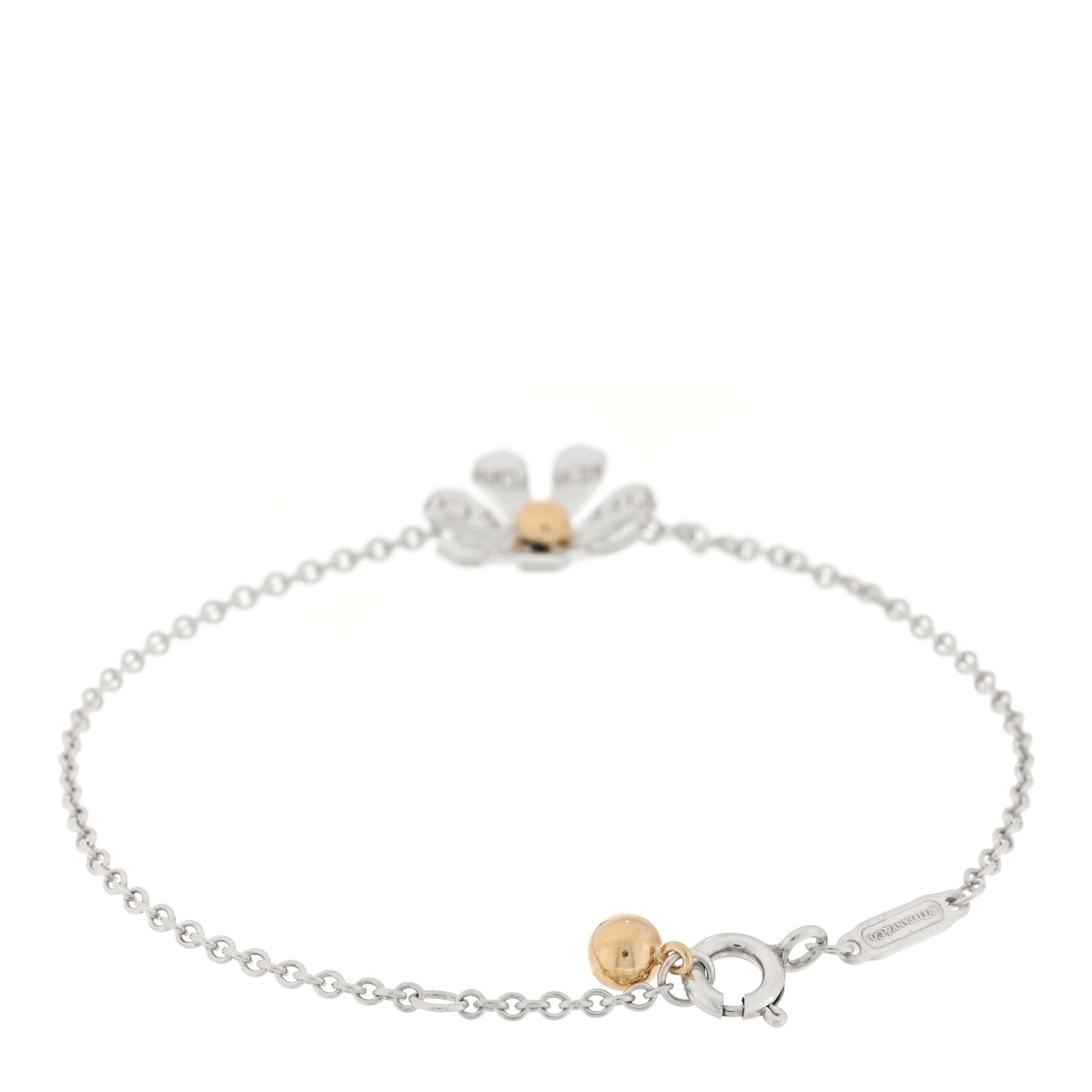 Sterling Silver 18K Yellow Gold Return to Tiffany Daisy Chain Bracelet