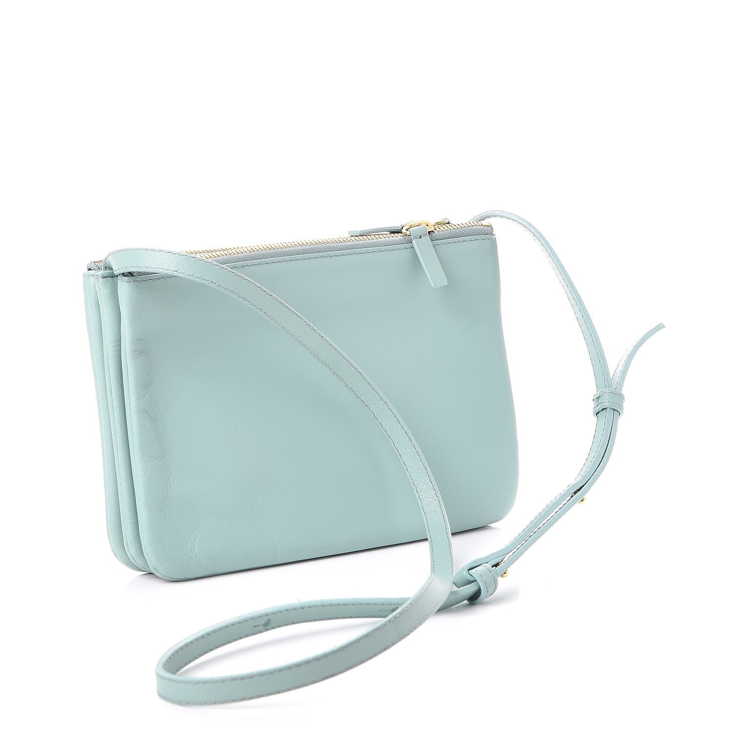Celine Smooth Lambskin Small Trio Crossbody Bag Jade 3 of 8