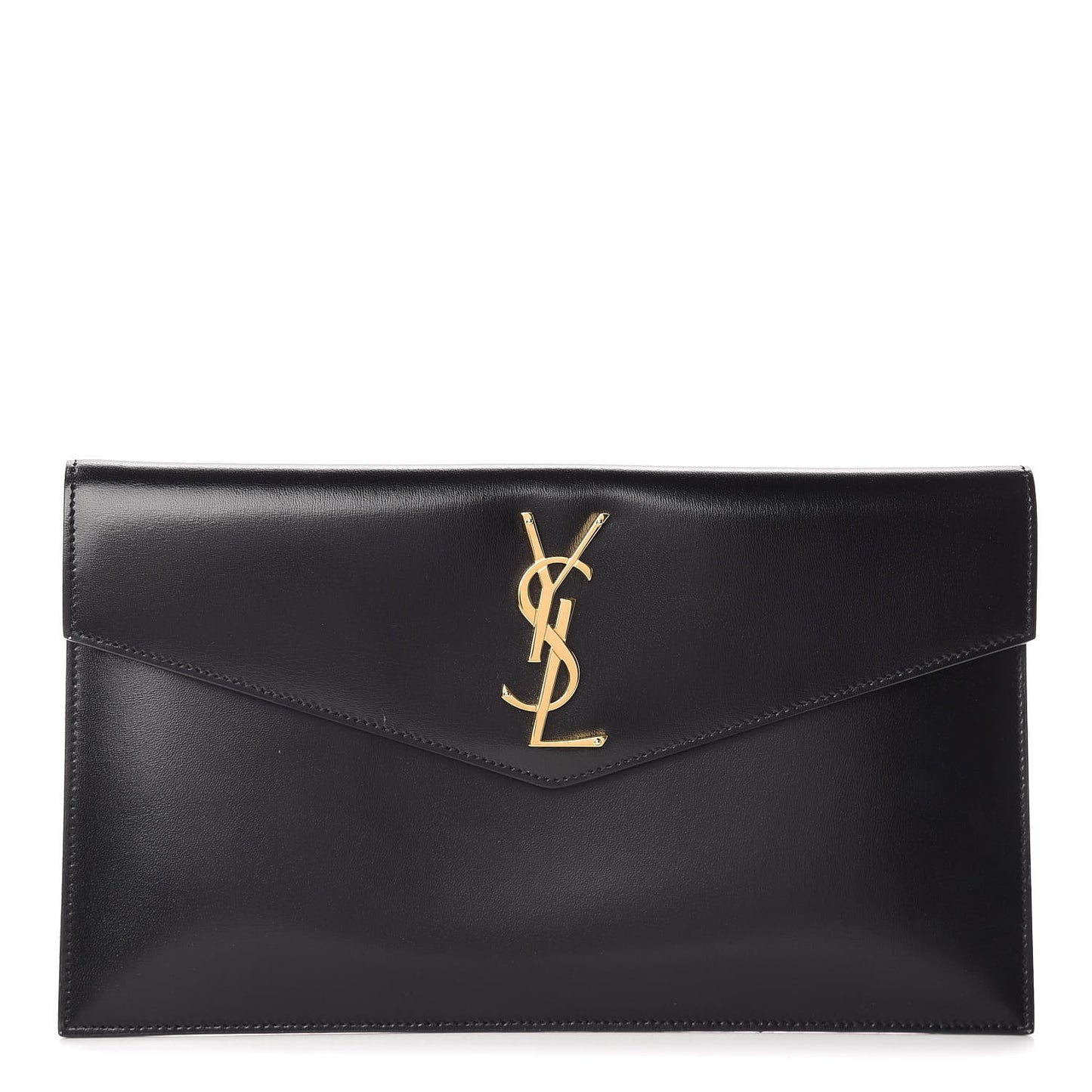 Smooth Shiny Calfskin Monogram Uptown Pouch Black