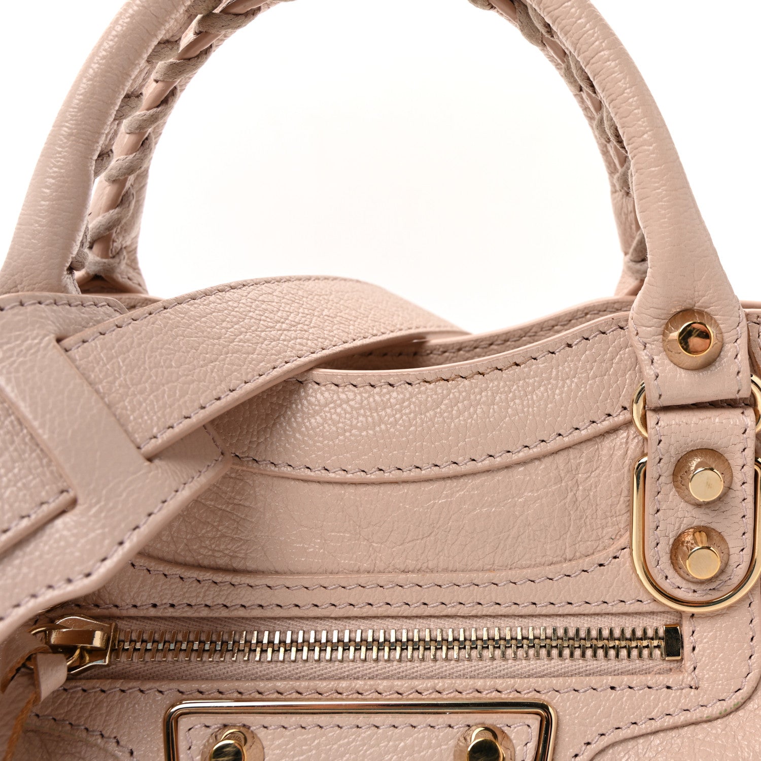 Balenciaga Chevre Gold Metallic Edge Hardware Mini City Rose Aubepine Bois de Rose 9 of 11