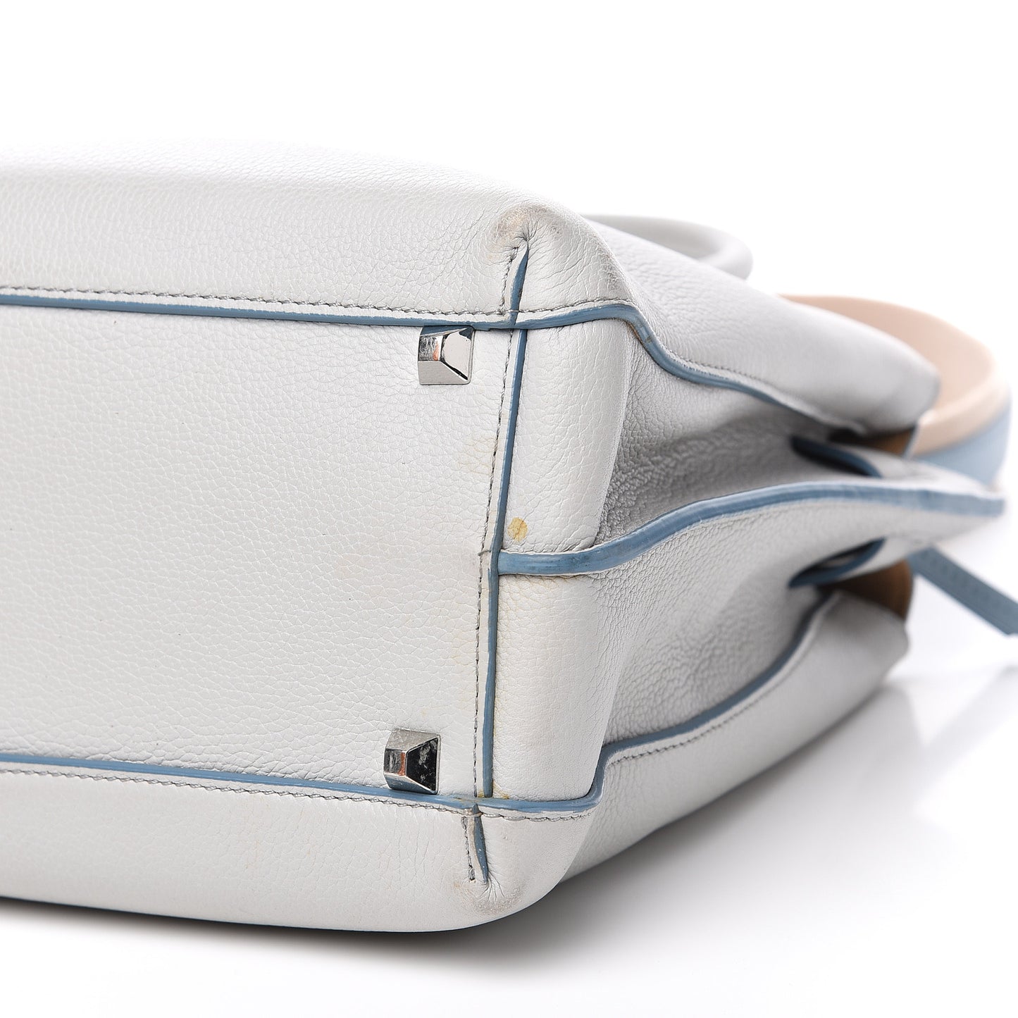 Grained Calfskin Large Milla Tote Whisper Grey