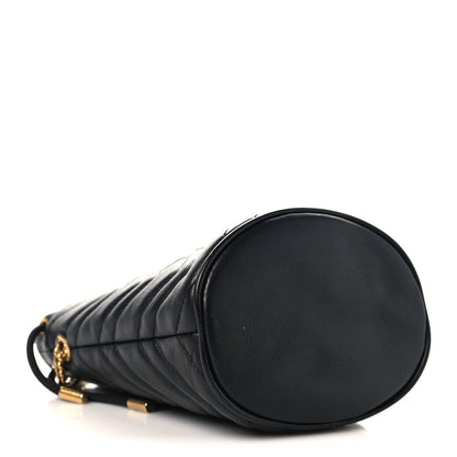 Gucci Calfskin Matelasse Mini GG Marmont 2.0 Bucket Bag Black 4 of 10