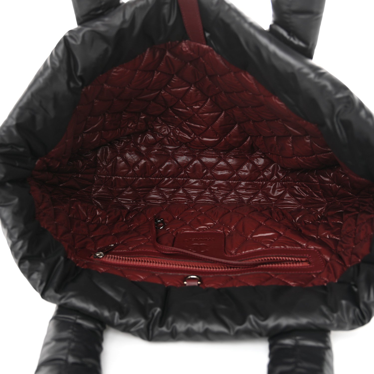 Chanel Lambskin Quilted Large Coco Cocoon Reversible Tote Black 8 of 18
