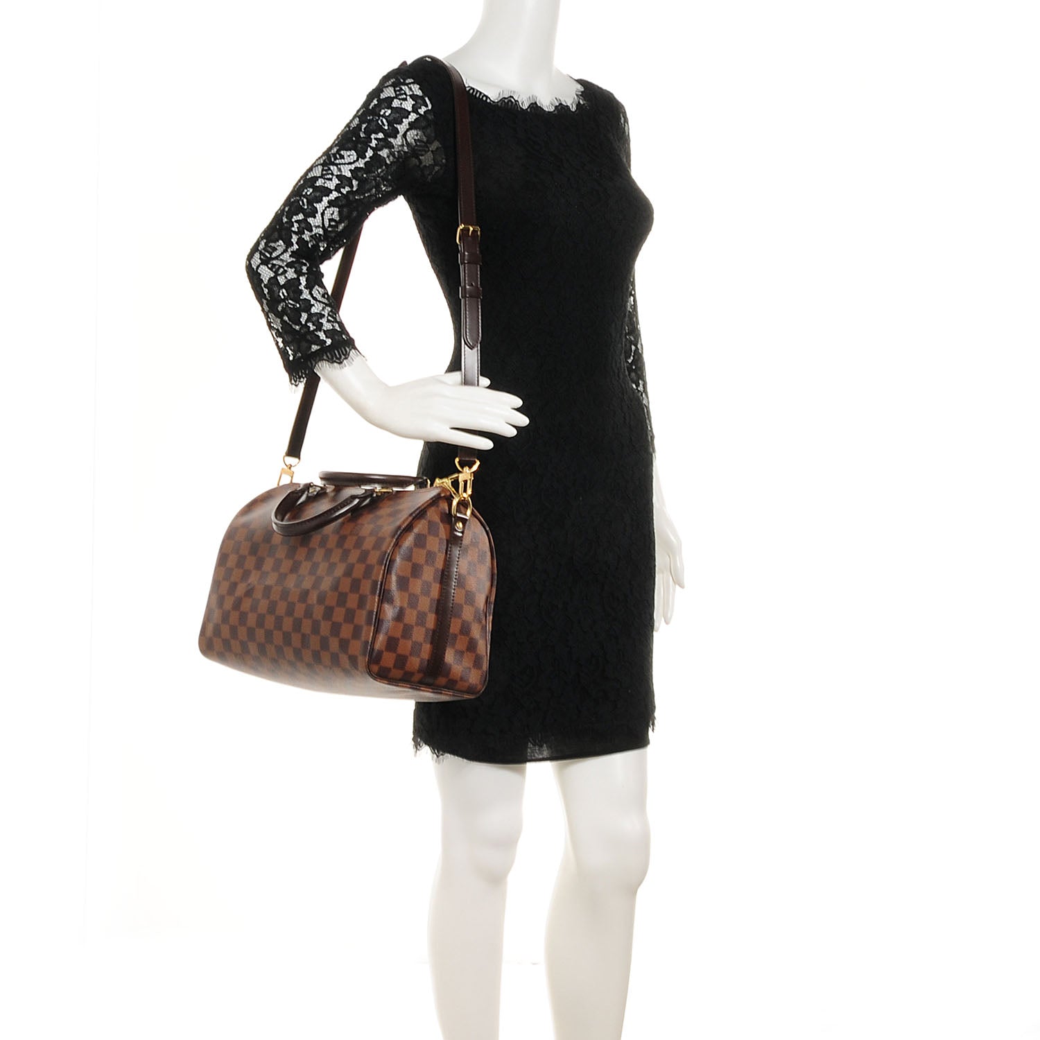 Louis Vuitton Damier Ebene Speedy Bandouliere 30 2 of 8