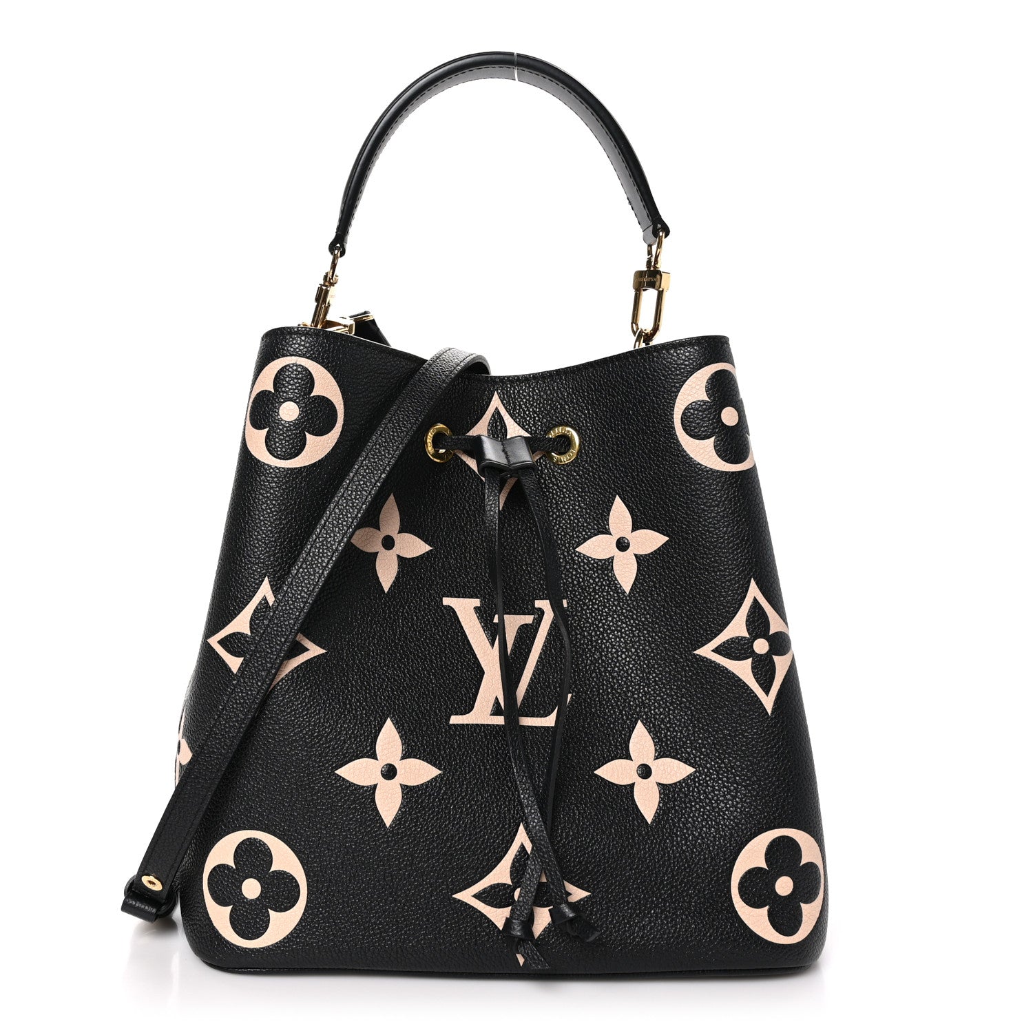 Louis Vuitton Empreinte Monogram Giant Neonoe MM Black Beige 1 of 12
