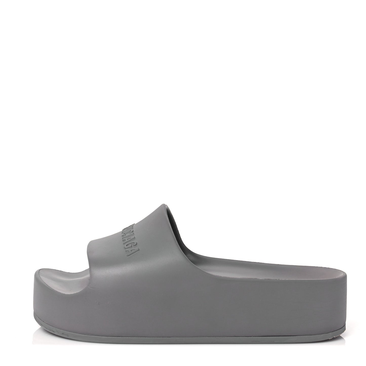 Rubber Womens Chunky Slide Sandals 38 Dark Grey