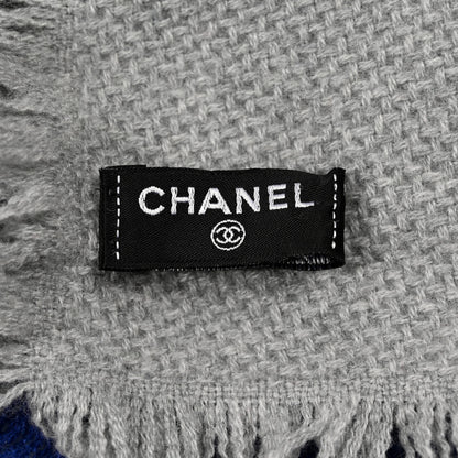 Chanel Cashmere Plaid CC Travelling Rug Blanket Beige 3 of 3