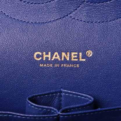 Chanel Lambskin Quilted Jumbo Double Flap Blue 6 of 22