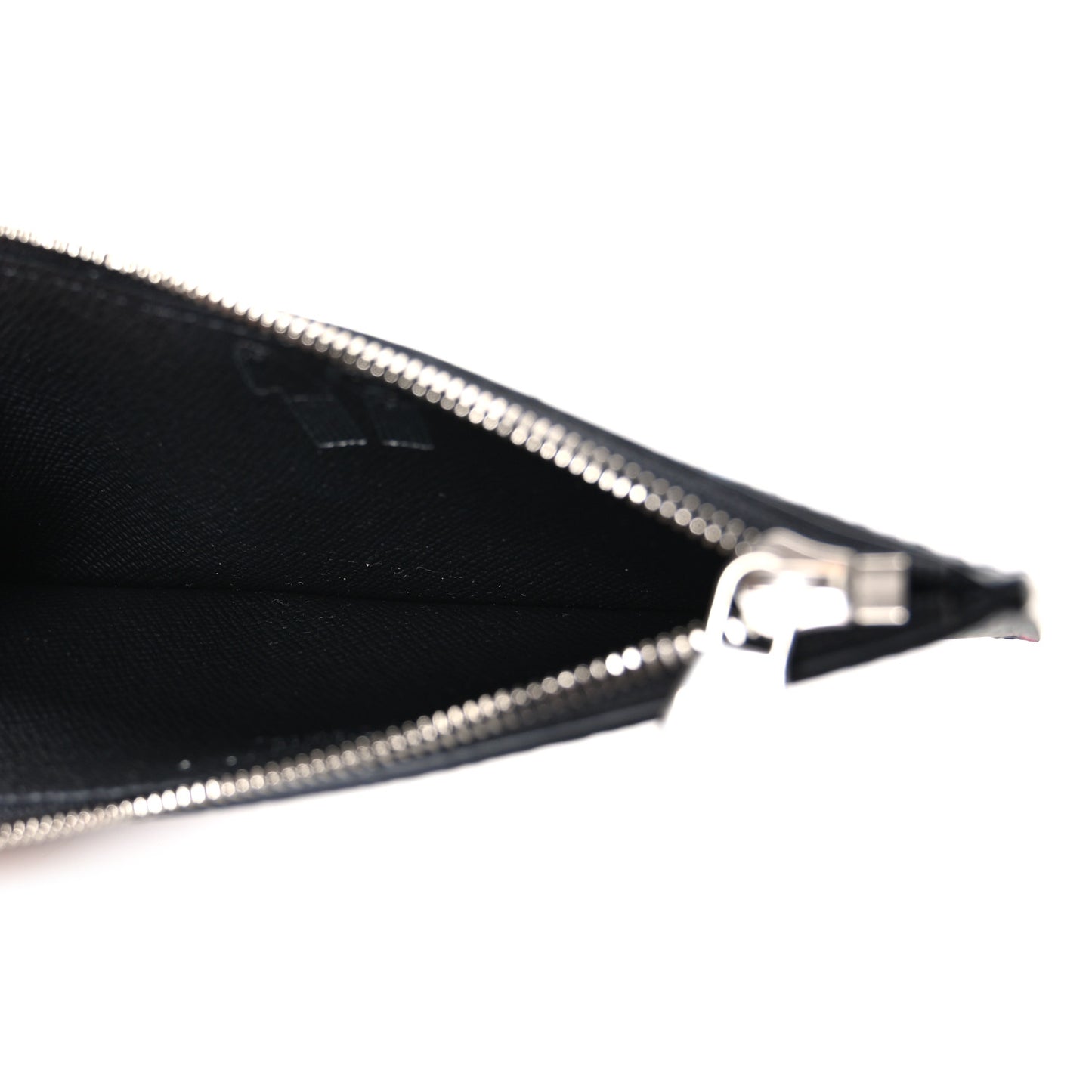 Monogram Iridescent Coin Card Holder  Black