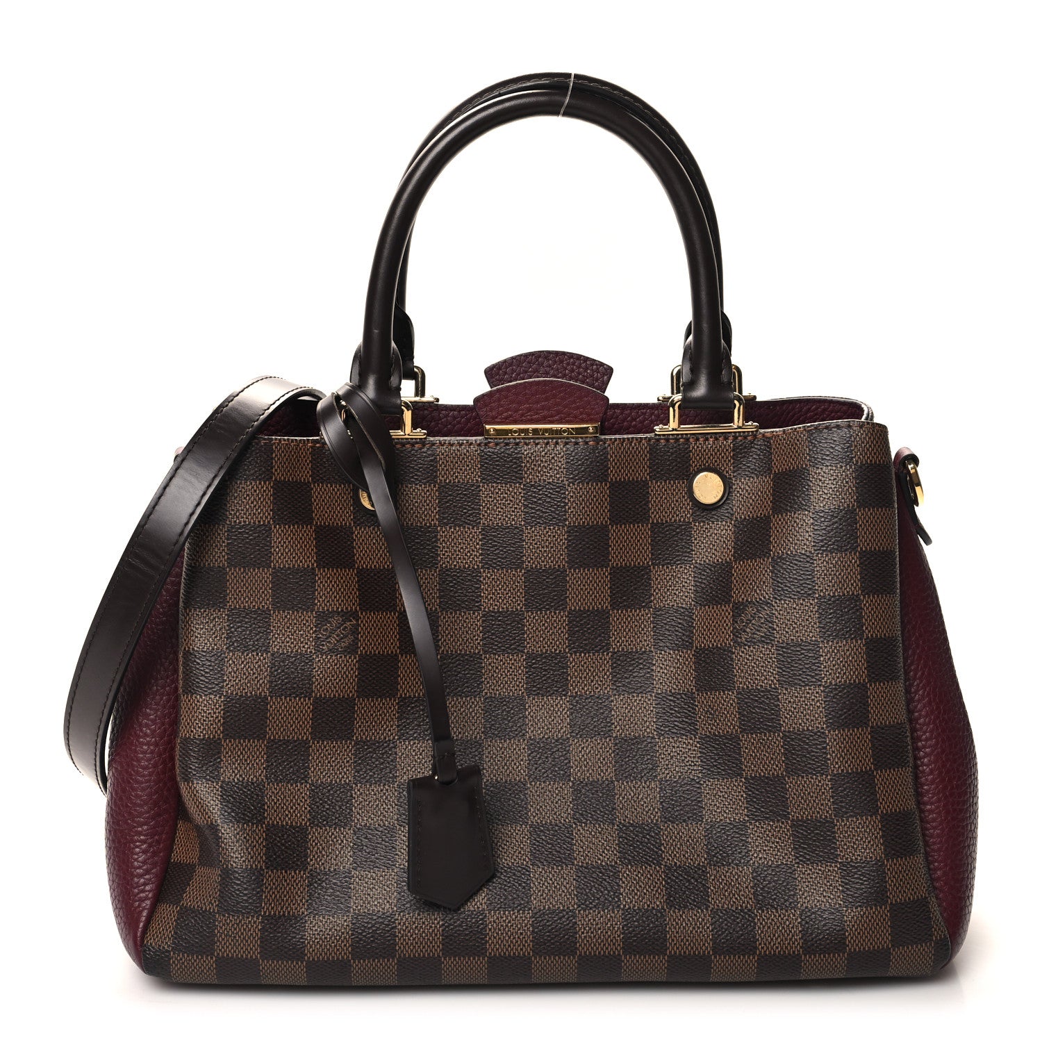Louis Vuitton Damier Ebene Cuir Taurillon Brittany Bordeaux 1 of 10