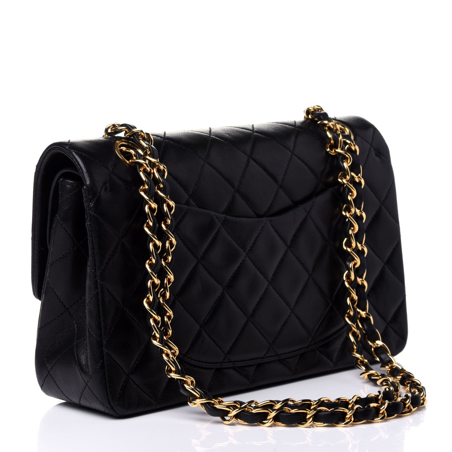 Chanel Lambskin Quilted Small Double Flap Black 3 of 5