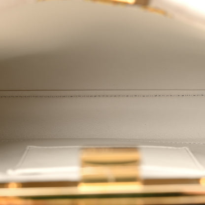 Fendi X VERSACE Vitello Seta Nappa Fendace FF Baroque Mini Peekaboo Iconic Satchel White Ice Gold 6 of 11