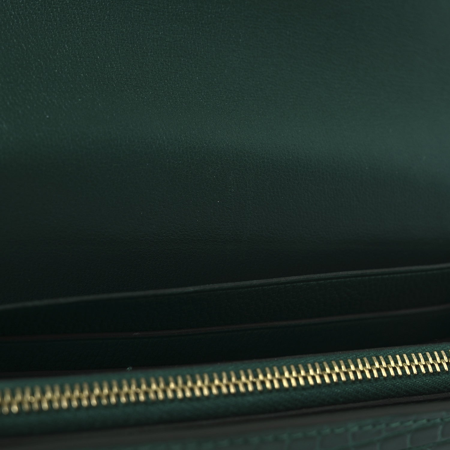 Hermes Shiny Alligator Constance Long Wallet Vert Emeraude 9 of 10
