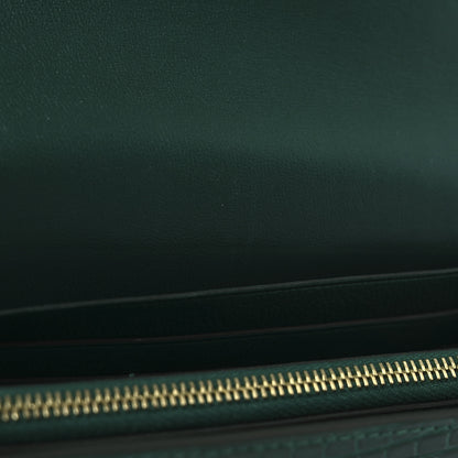 Hermes Shiny Alligator Constance Long Wallet Vert Emeraude 9 of 10