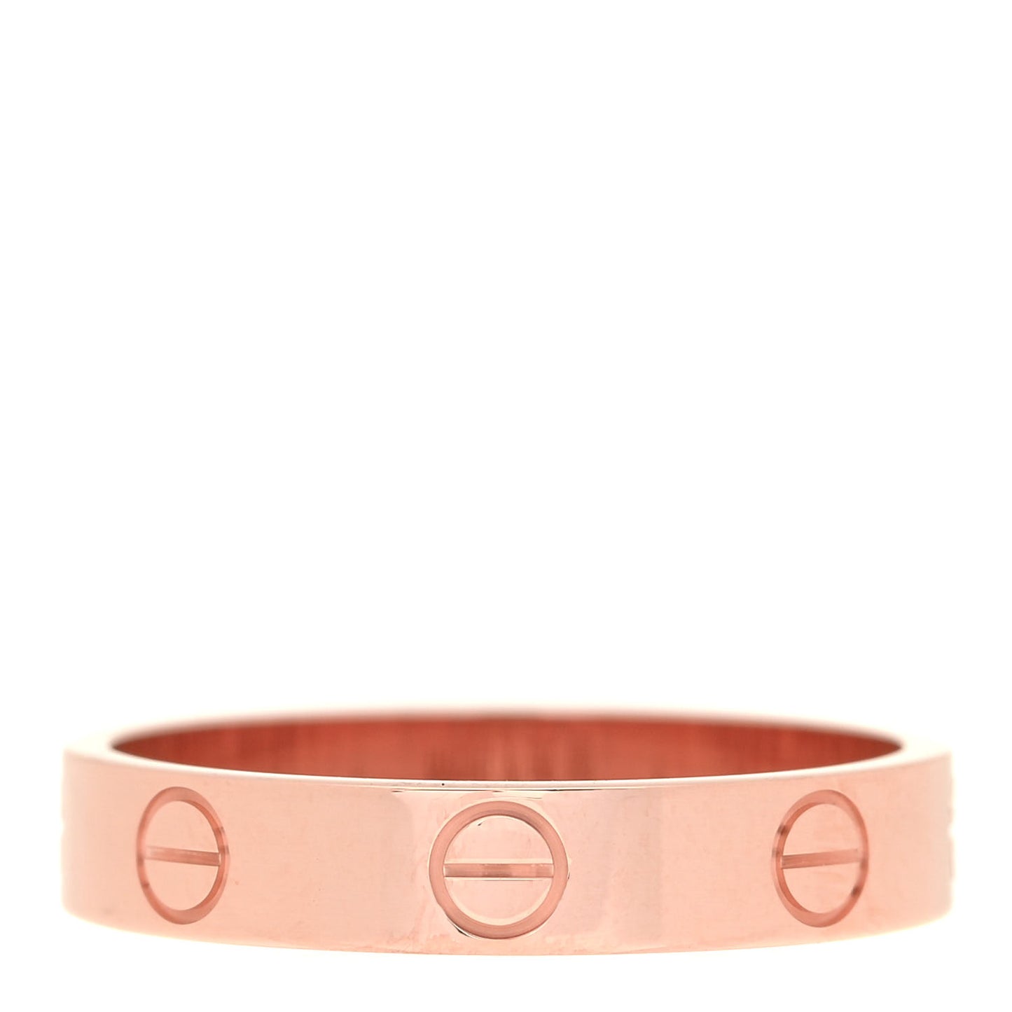 18K Pink Gold 3.5mm LOVE Wedding Band Ring 53 6.25