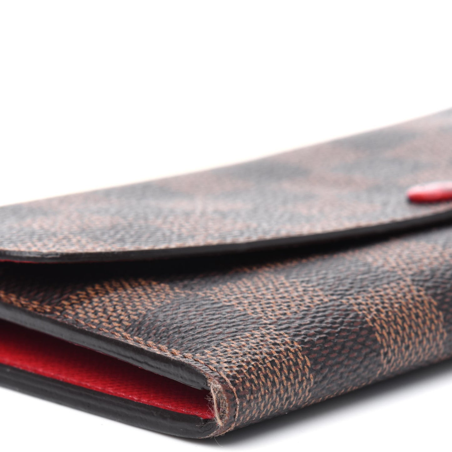 Damier Ebene Emilie Wallet Red