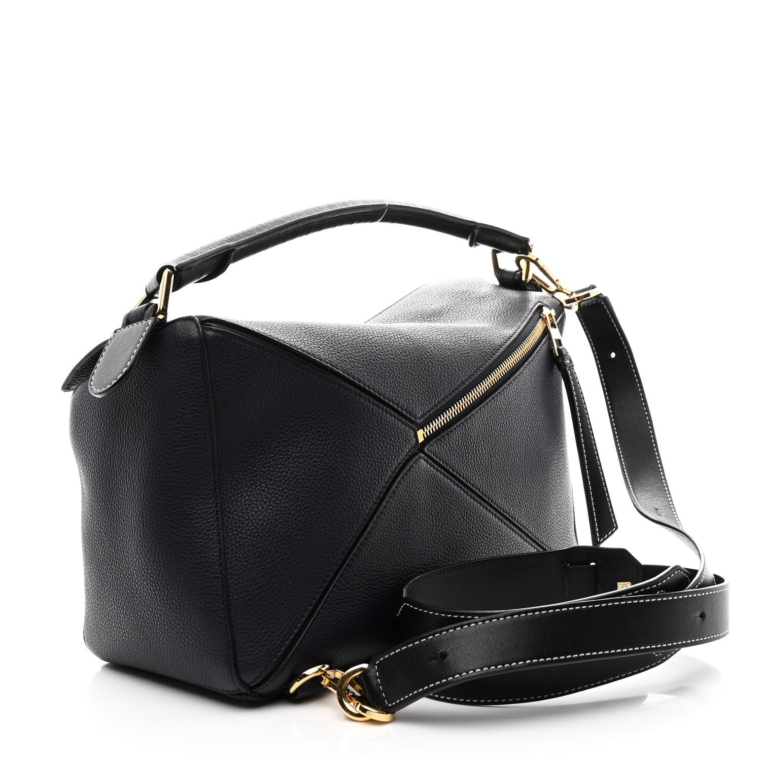 Loewe Calfskin Medium Puzzle Bag Midnight Blue Black 3 of 11