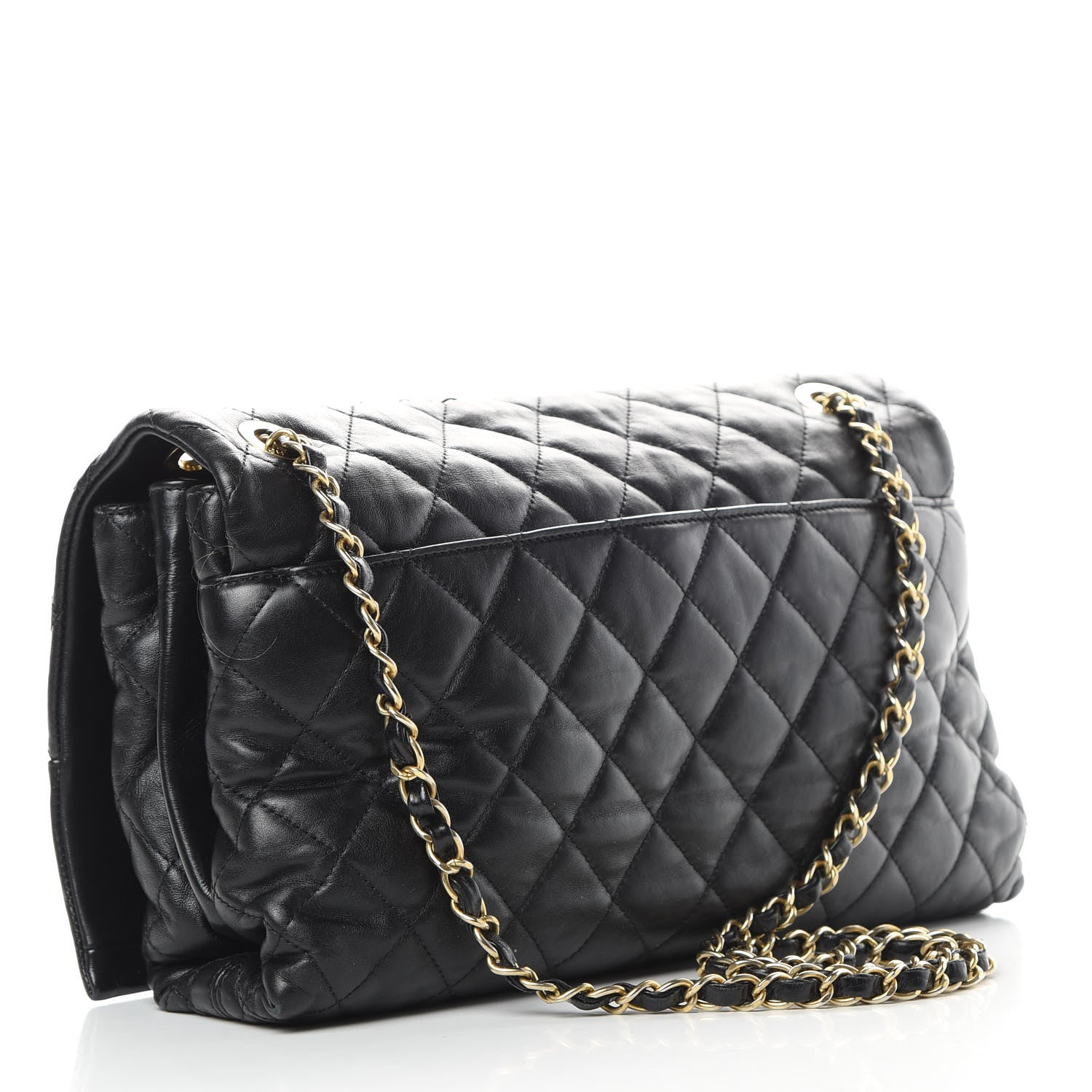 Chanel Calfskin Quilted Jumbo Soft Elegance Flap Black 3 of 16