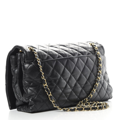 Chanel Calfskin Quilted Jumbo Soft Elegance Flap Black 3 of 16