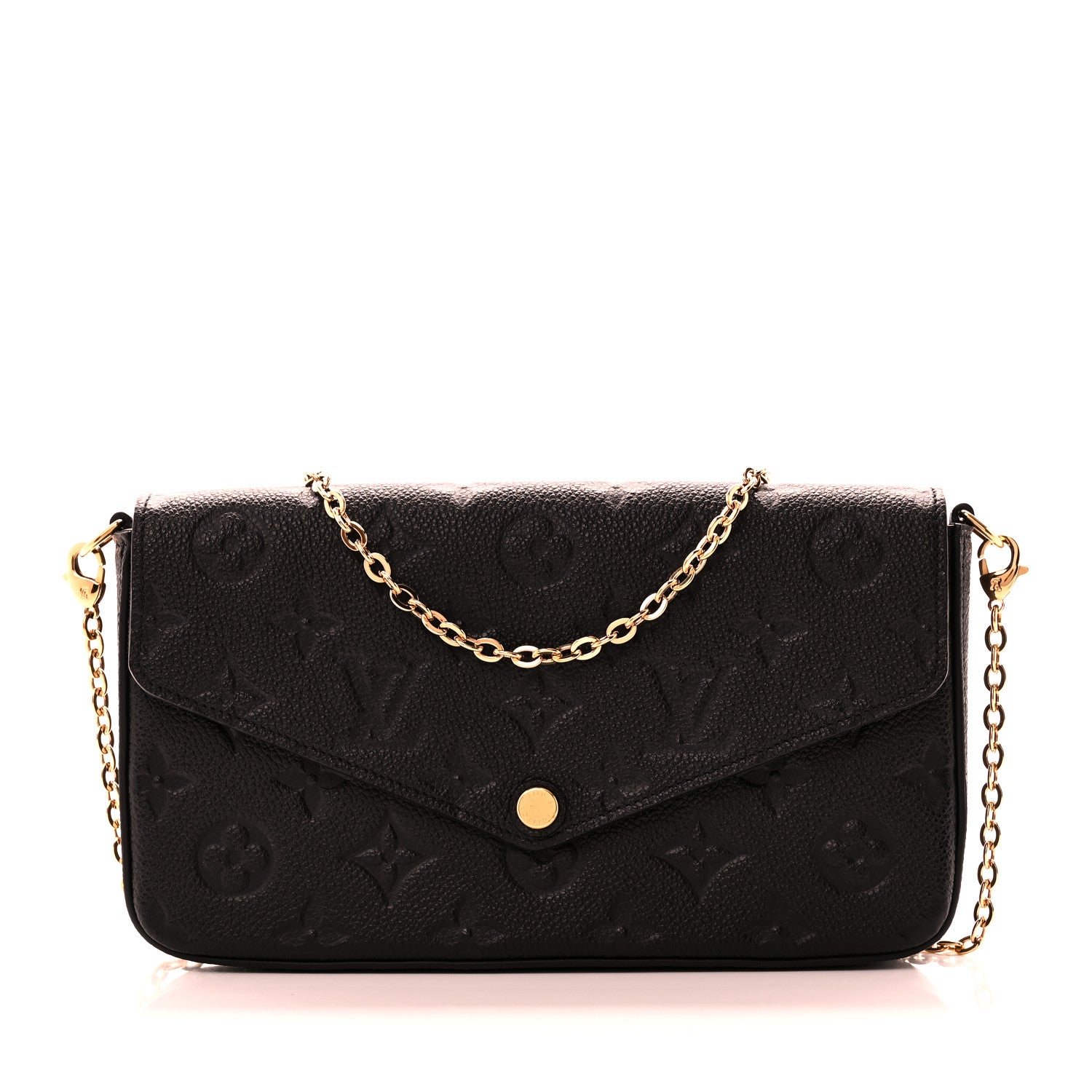 Louis Vuitton Empreinte Pochette Felicie Chain Wallet Black 1 of 11