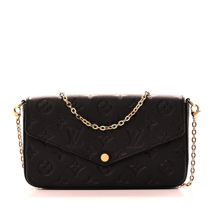 Louis Vuitton Empreinte Pochette Felicie Chain Wallet Black 1 of 11