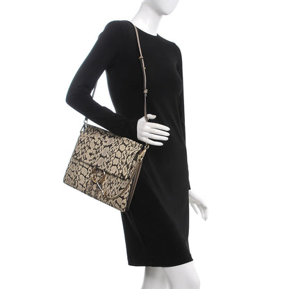 Chloe Python Medium Faye Shoulder Bag Natural 2 of 8