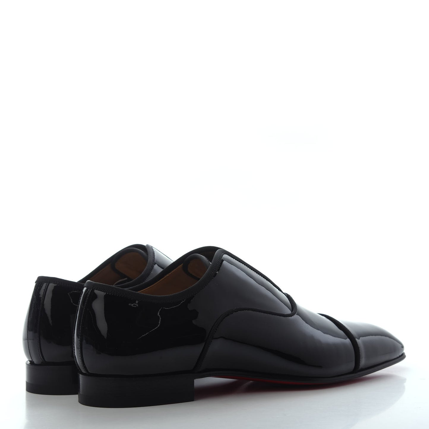 Patent Mens Alpha Male Flat Loafers 41 Black