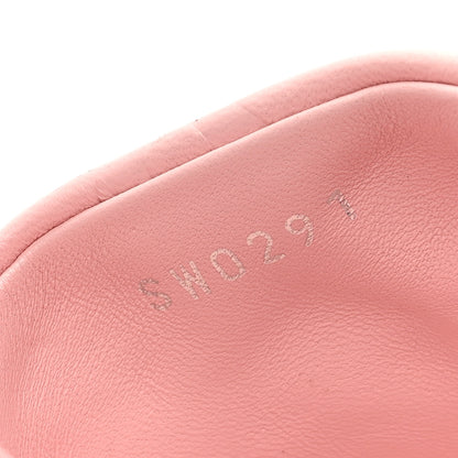 Louis Vuitton Lambskin Embossed Monogram Revival Mid Heel Mules 38.5 Rose Claire 8 of 8