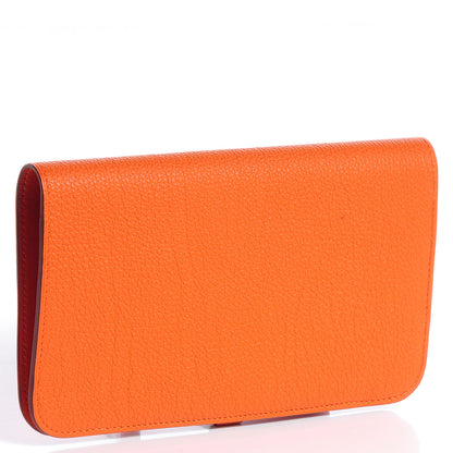 Hermes Togo Dogon Duo Wallet Orange 4 of 11