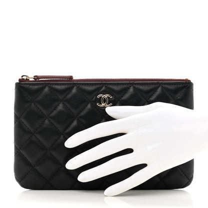 Chanel Lambskin Quilted Cosmetic Case Black 2 of 10