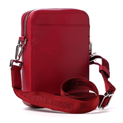 Christian Dior Calfskin Oblique Galaxy Perforated World Tour Messenger Pouch Red White 2 of 5