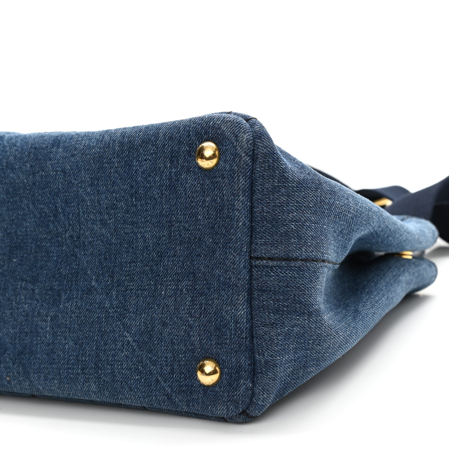 Prada Denim Small Logo Tote Bleu 9 of 9