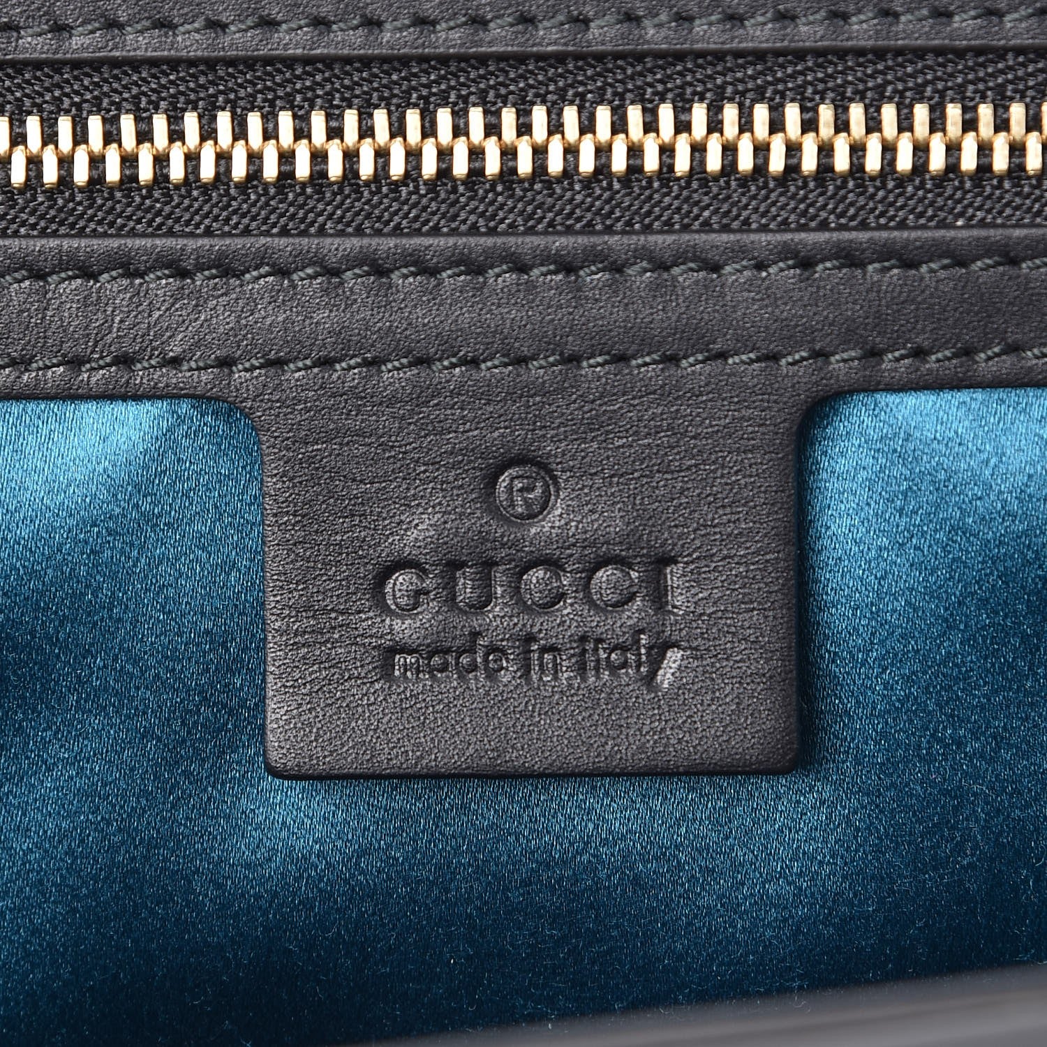 Gucci Suede Patent Web Dragon Embroidered Medium Ophidia Chain Shoulder Bag Blue Multicolor Black 6 of 7