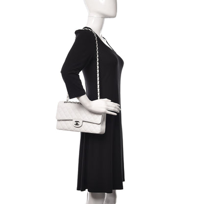 Chanel Caviar Quilted Medium Double Flap White 2 of 21