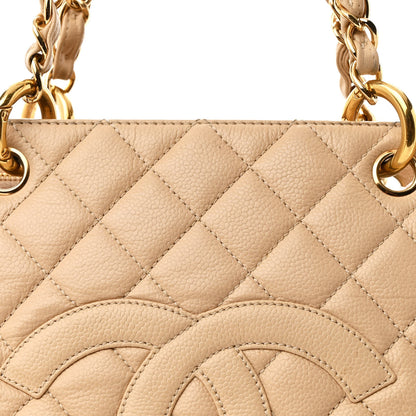 Chanel Caviar Quilted Grand Shopping Tote GST Beige Clair 9 of 14