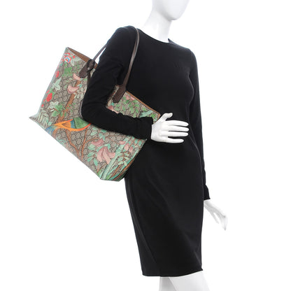 Gucci GG Supreme Monogram Tian Large Shopping Tote Beige Multicolor New Acero 2 of 12