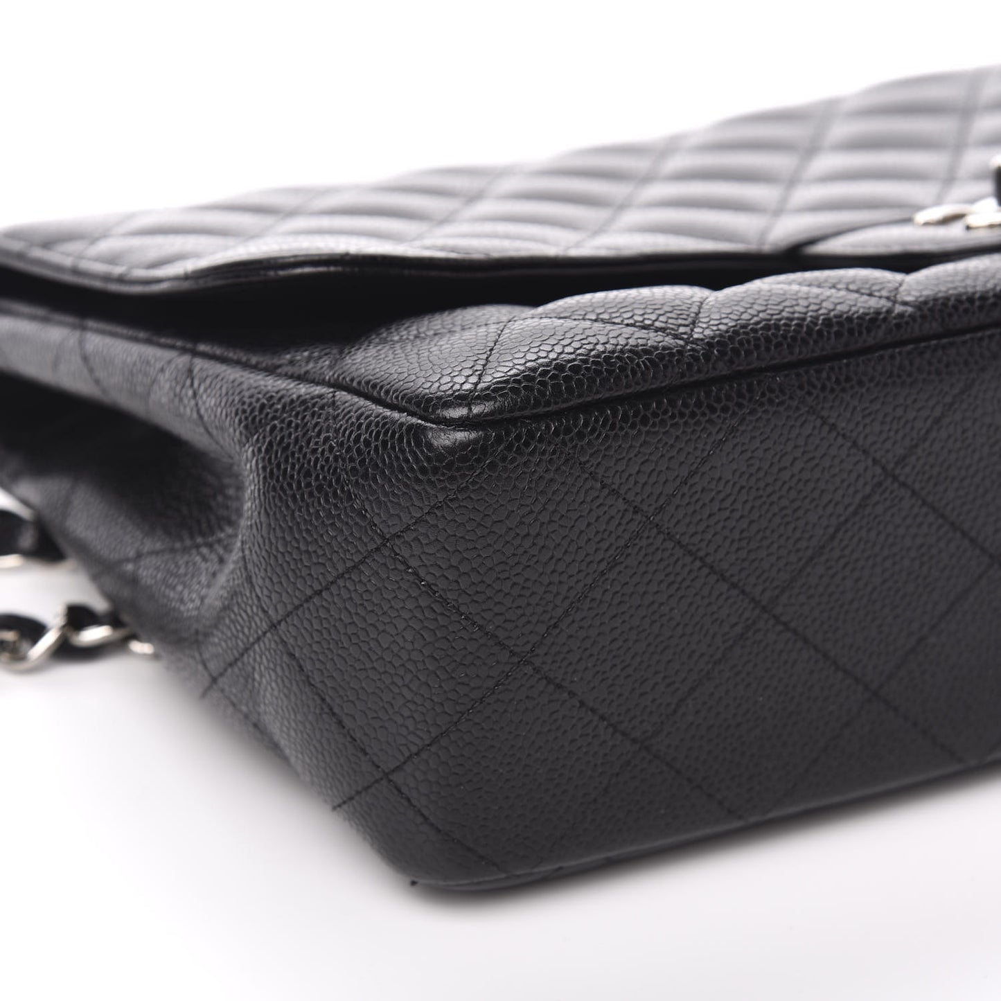 Caviar Quilted Jumbo Single Flap Black