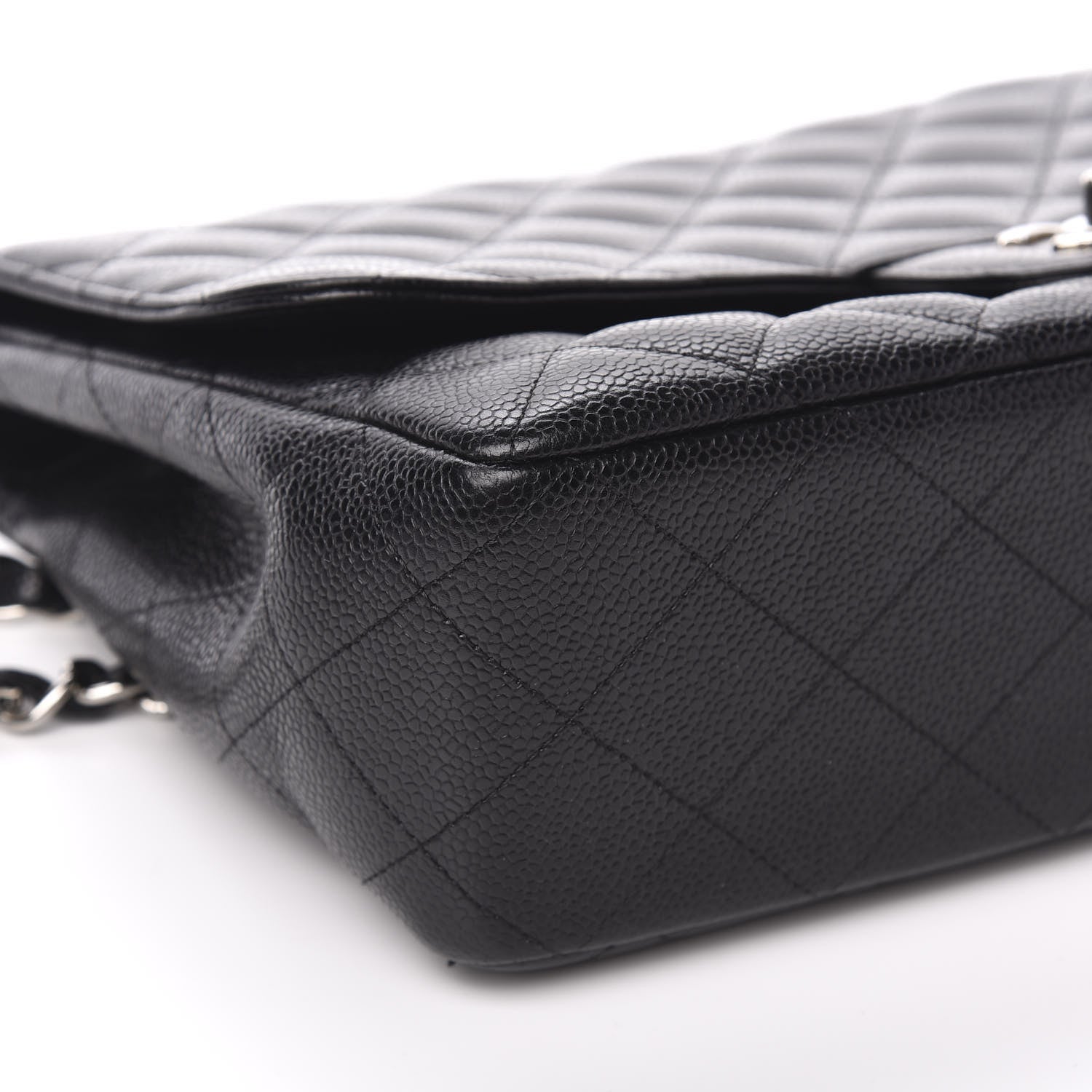 Chanel Caviar Quilted Jumbo Single Flap Black 8 of 11