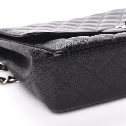 Chanel Caviar Quilted Jumbo Single Flap Black 8 of 11