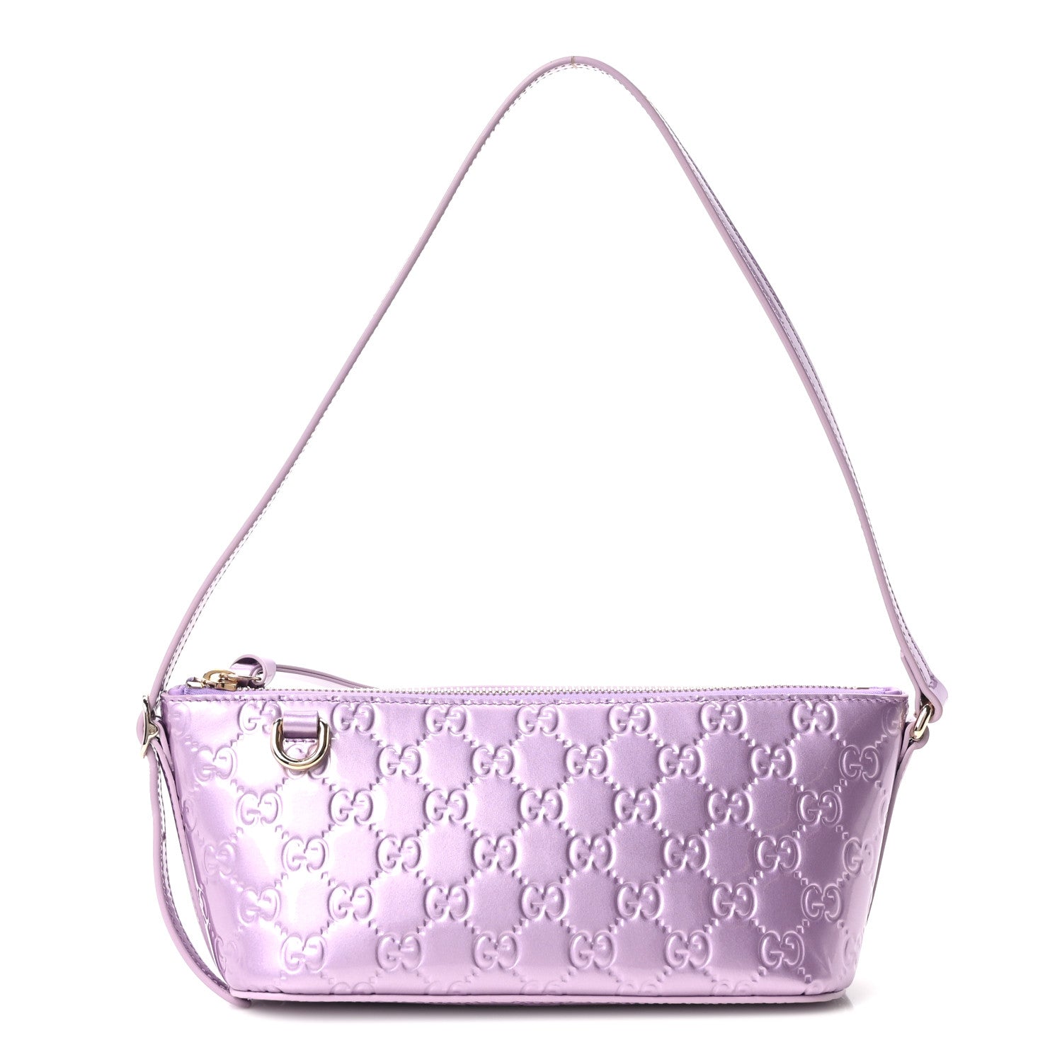 Gucci GG Shine Guccissima Emblem Small Shoulder Bag Purple 1 of 10